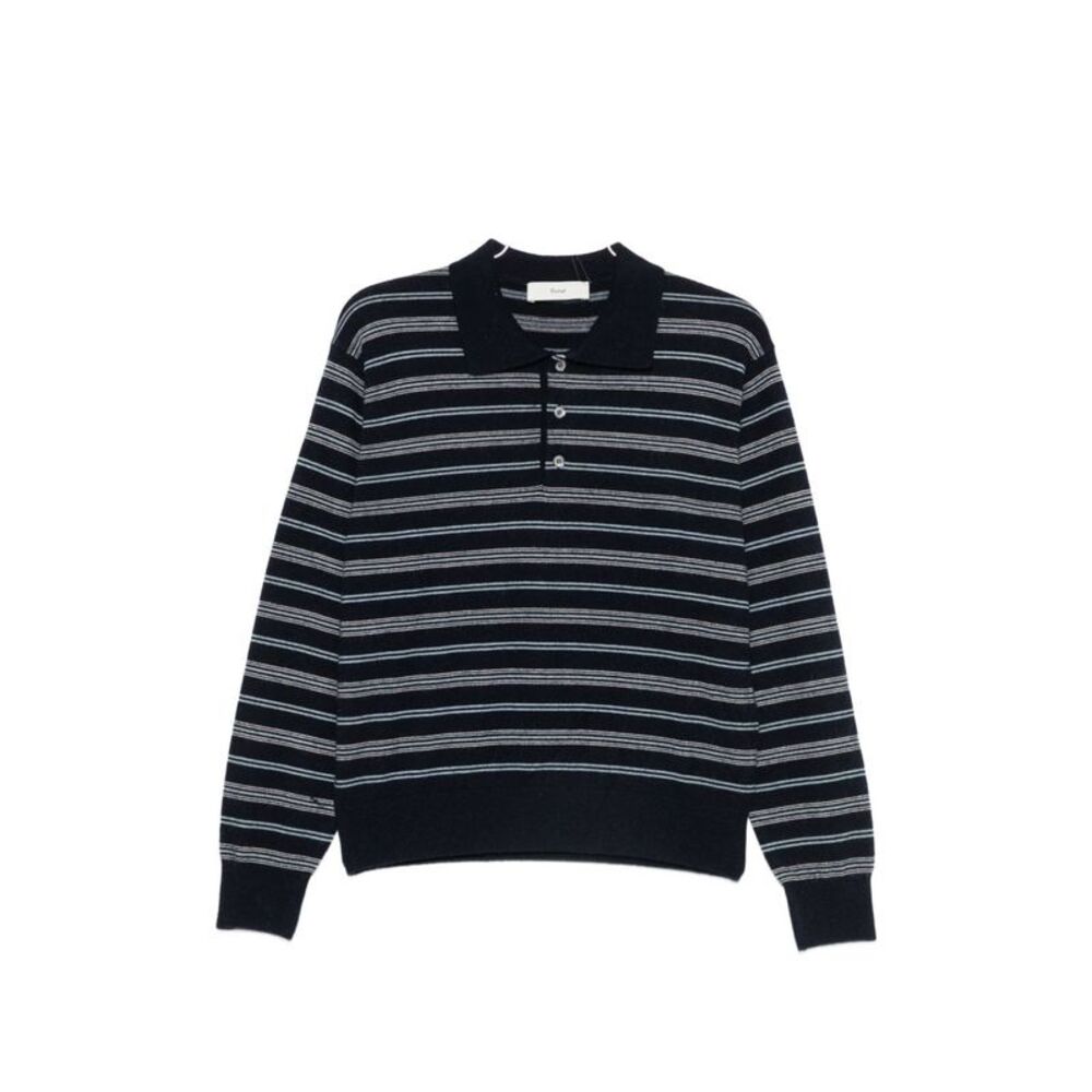 Dunst Women Wool Blend Striped Polo Shirt